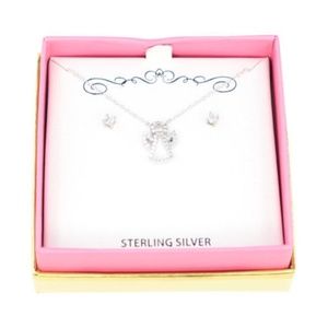 Sterling Silver Cubic Zirconia AngelPendant